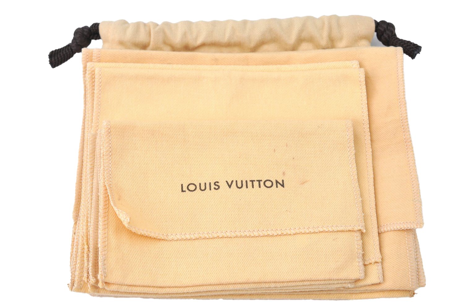 LOUIS VUITTON ルイヴィトン ダストバッグ 10セット コットン ベージュ 7.1x5.3x0.1 LV L2172