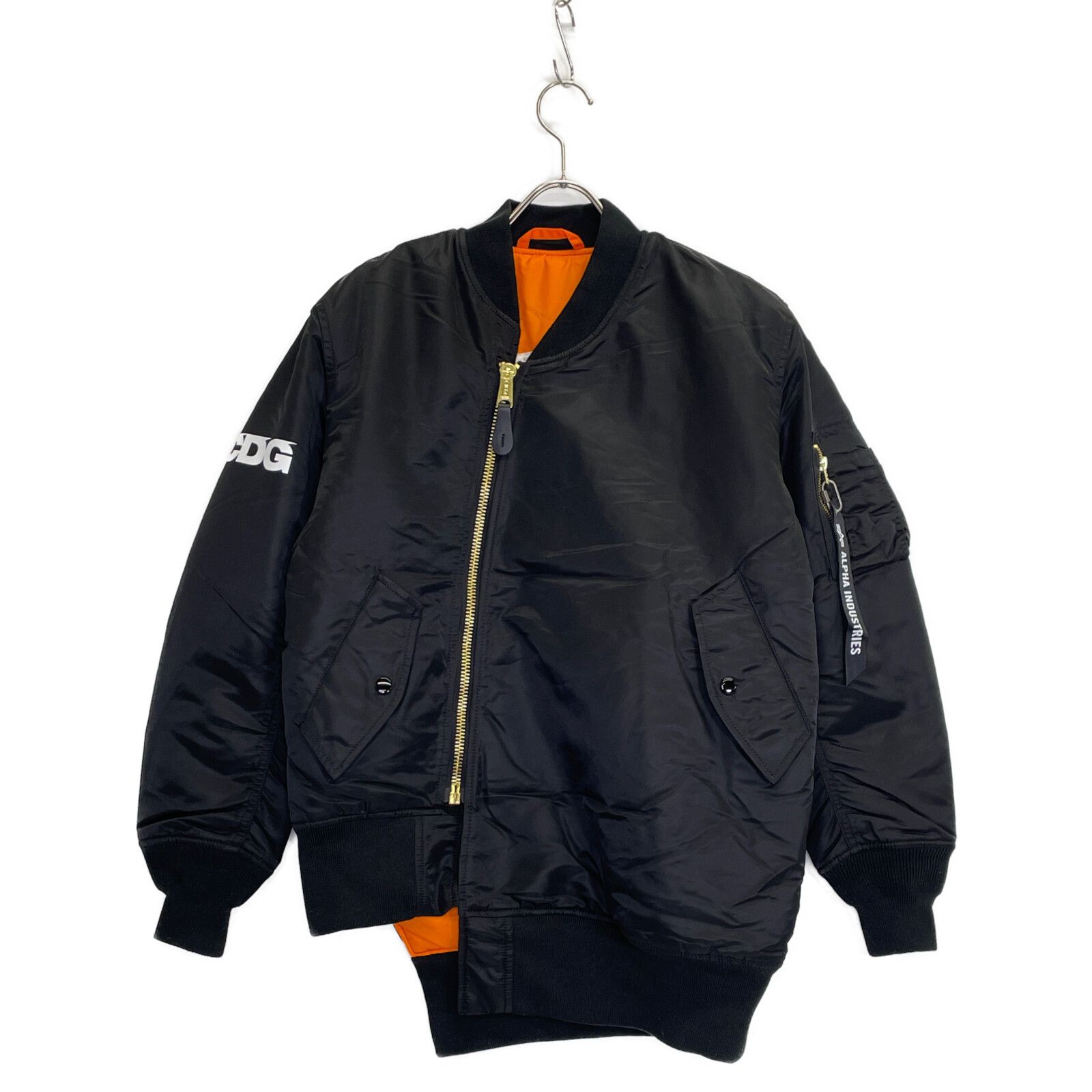 CDG シーディージー ×ALPHA ﾌﾞﾗｯｸ 2024年 SZ-J017 BIAS MA-1 ｼﾞｬｹｯﾄ S