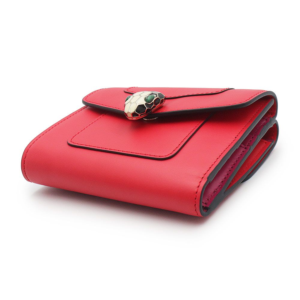 ブルガリ セルペンティ フォーエバー スネーク Wホック 三つ折り財布  