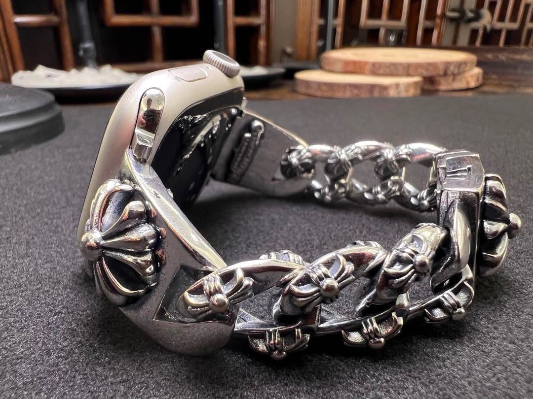 ⭐️J　Apple Watch　ダブルフラワー8ウォッチベルト　16cm　刻印有り