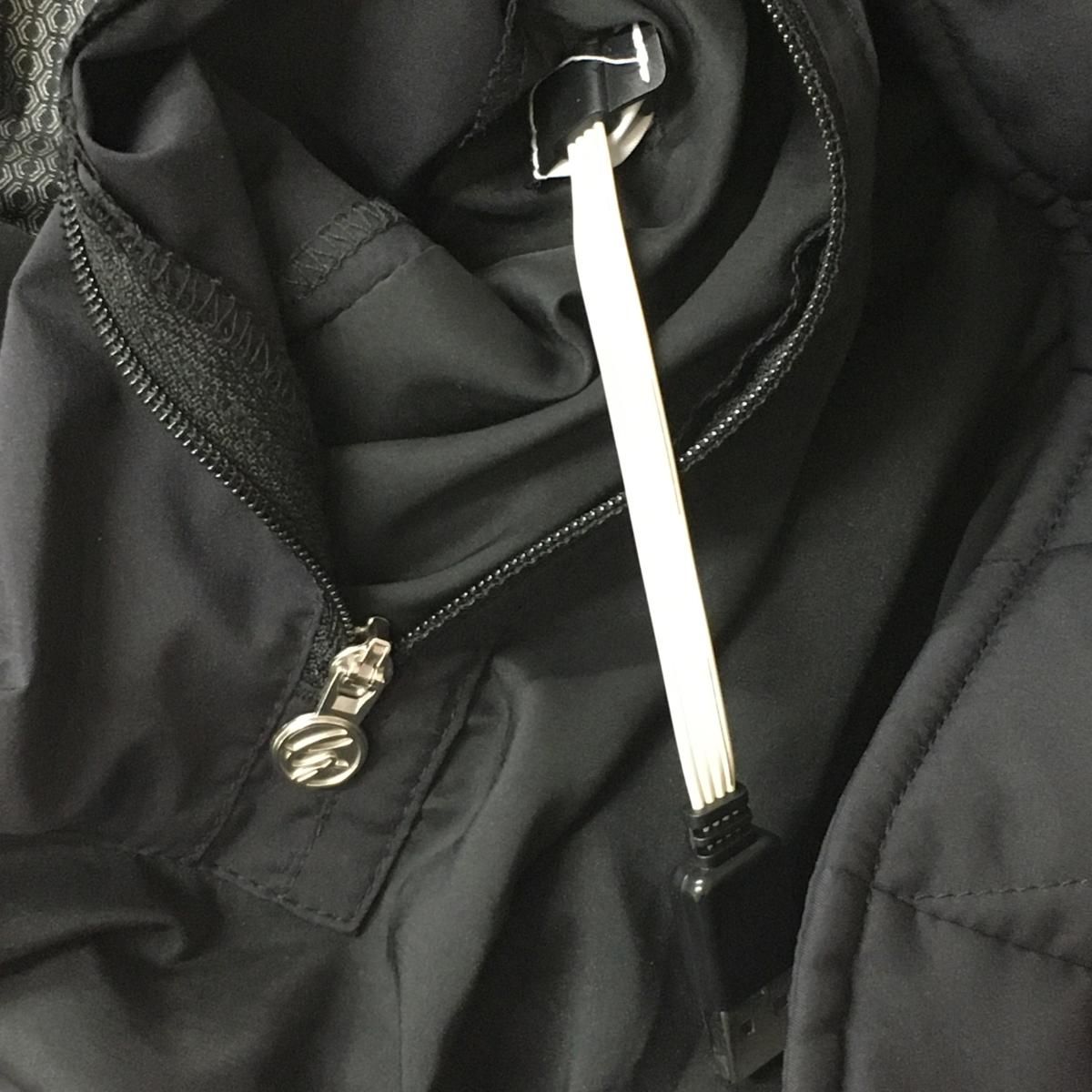 人気品を激安で販売中! デサントゴルフ モバイルサーモ中綿ジャケット 黒 通電 済み 中田英寿 レディース S ゴルフウェア DESCENTE