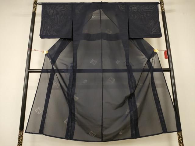 平和屋着物＊夏物 色無地 縦絽 蠟色 正絹 ♥ AABC6903jd