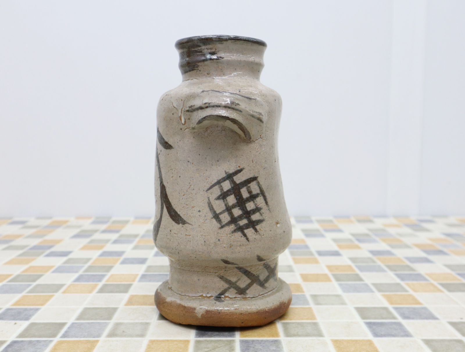 最終値下げ 花入 ｜絵唐津 ◇陶磁器 花器｜曹源窯 古美術 花生｜骨董 花瓶 花器、壷