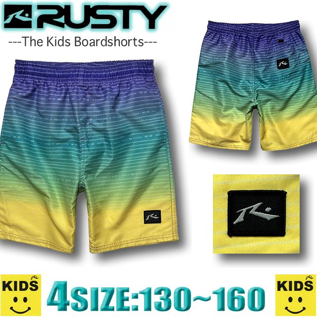 サーフパンツ キッズ RUSTY ラスティー サーフブランド インナー付き ボードショーツ トランクス 海パン 水着 男の子 ボーイズ 子供  963404-ROY - メルカリ