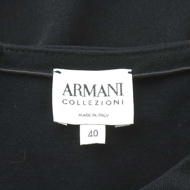 アルマーニ コレツィオーニ ARMANI COLLEZIONI ワンピース ミモレ ロング 半袖 40 M 黒 ブラック /AN34 - メルカリ