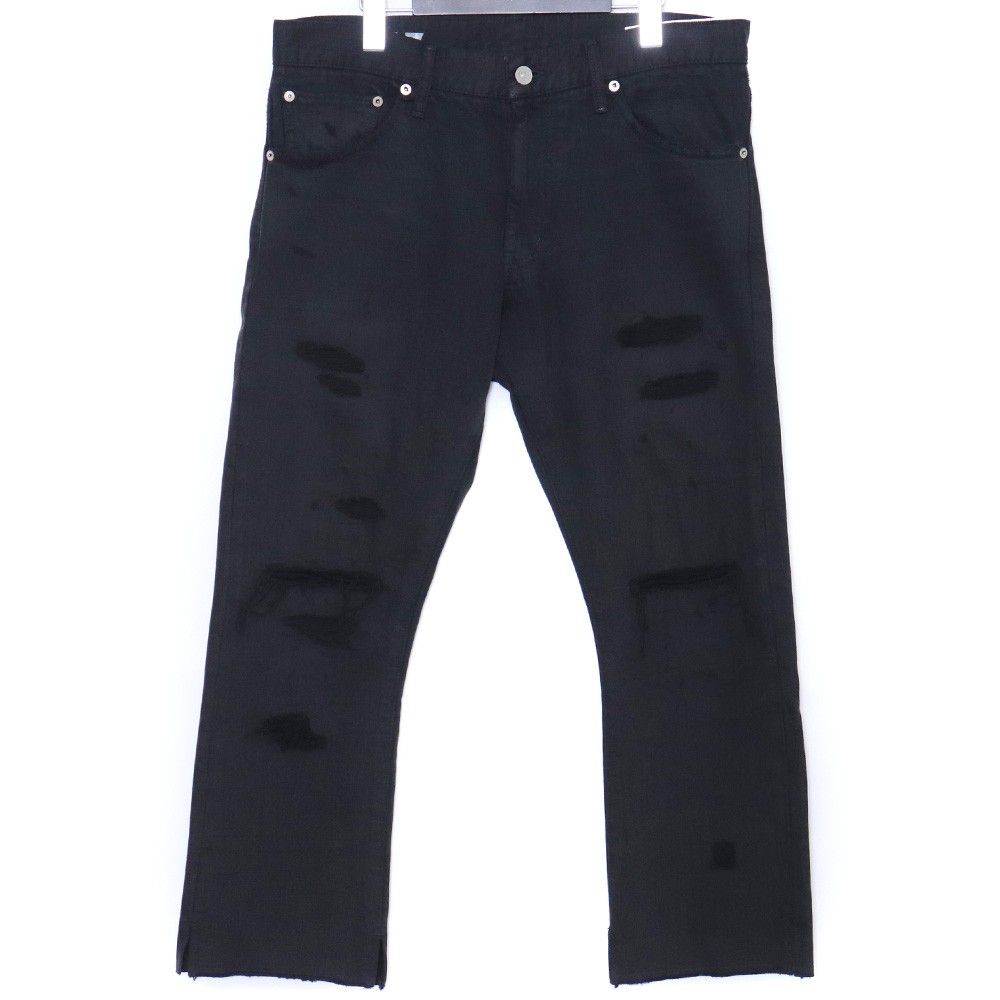 VISVIM SOCIAL SCULPTURE 14 BLK DMGD-17 W34 L24 ブラック VISVIM SOCIAL SCULPTURE 14 BLK DMGD-17 W34 L24 ブラック