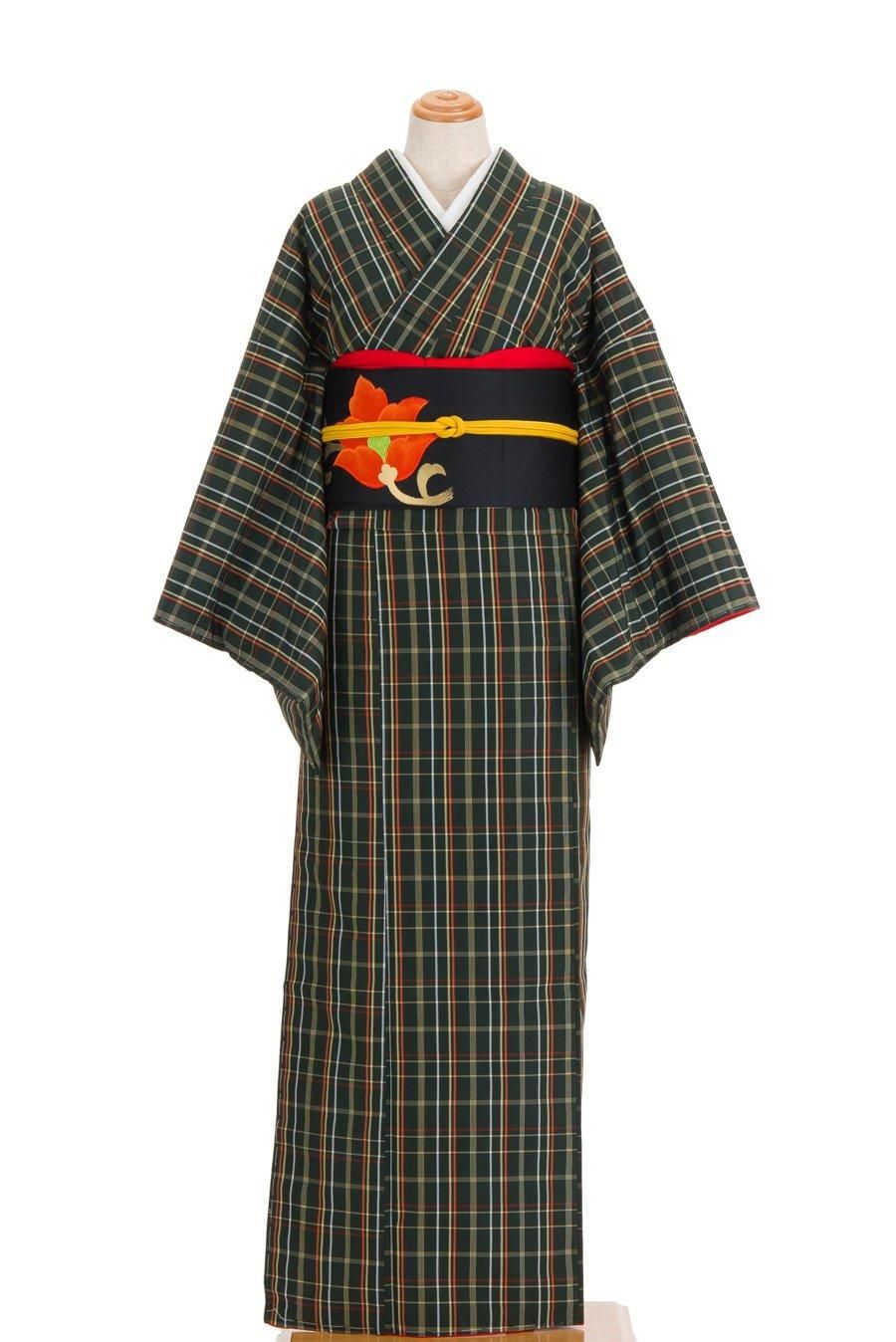 平和屋着物○ぜんまい紬 霞文 正絹 逸品 DAAU0612tw