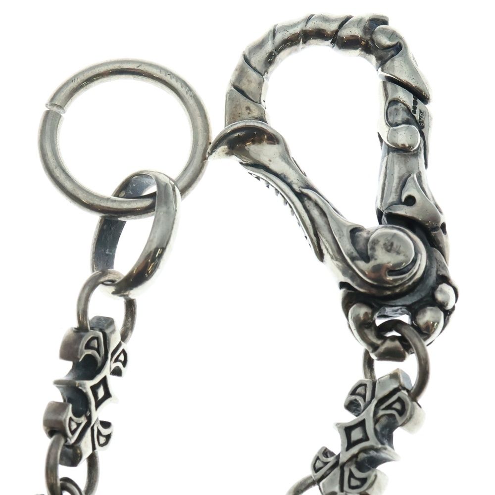 CRAZY PIG クレイジーピッグ SKULL - LINK WALLET CHAIN スカル-リンク ウォレットチェーン ウォレット側カラビナ シルバー 415