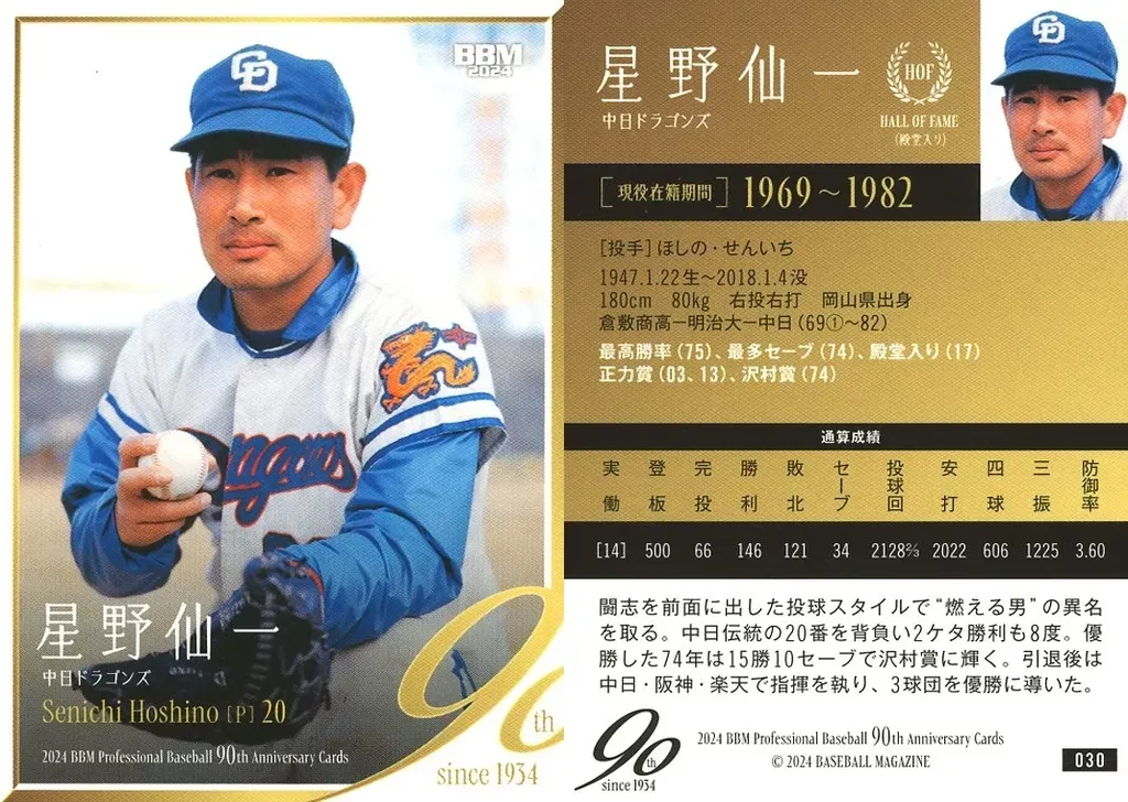 2025年最新】プロ野球カード星野仙一の人気アイテム - メルカリ