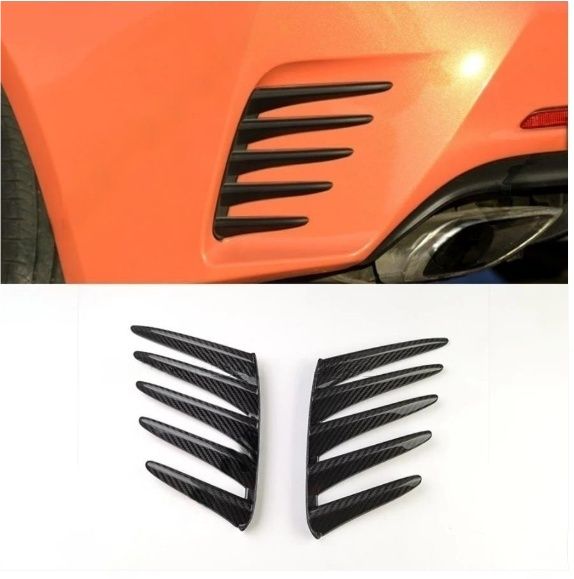 干碳製 レクサス RC200t RC300h RC300 RC350 RC Fスポーツ 2015〜2021年式 後バンパー 風口パネル 2枚セット