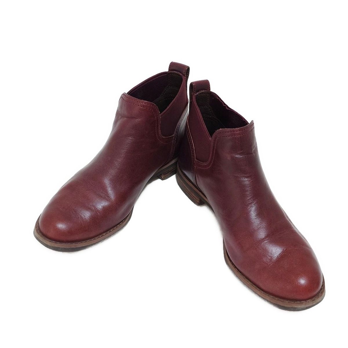 Timberland ティンバーランド ショートブーツ 24 レディース - ボルドー サイドゴア レザー