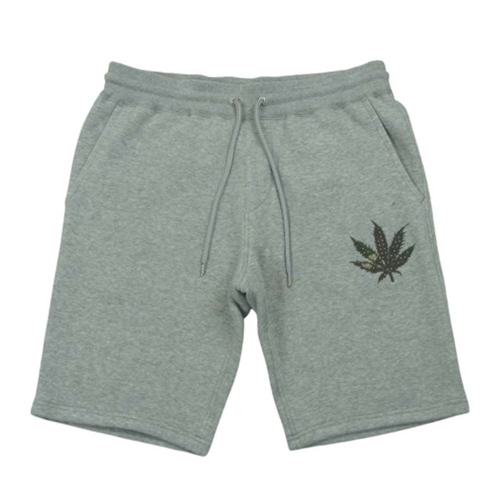 1piu1uguale3 ウノピュウノウグァーレトレ MRP535 COT356 lucien pellat-finet ルシアンペラフィネ CAMO LEAF SWEAT SHORTS カモリーフ スウェット ショーツ ハーフパンツ ブラック系 4【中古】 1piu1uguale3 ウノピュウノウグァーレトレ MRP535 COT356 ルシアン
