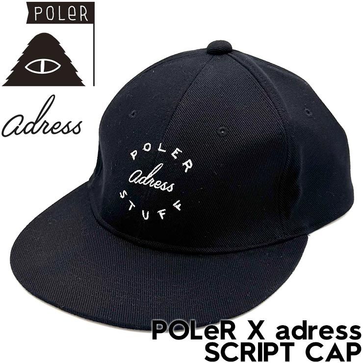 POLeR × adress ポーラー アドレスコラボ SCRIPT CAP 帽子 ストラップキャップ ゴルフキャップ 253MCV0156 日本代理店正規品
