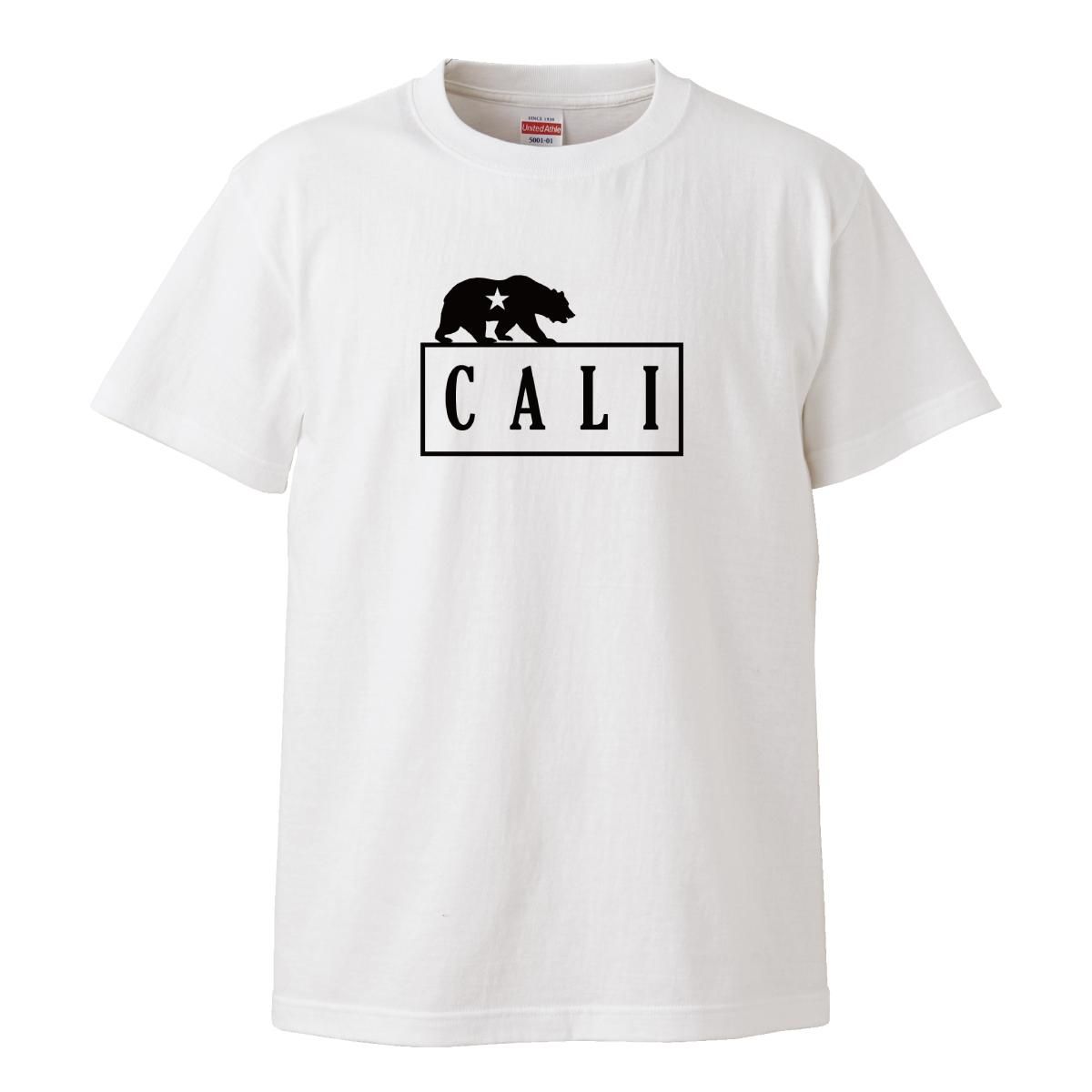 Tシャツ メンズ 半袖 白 ホワイト カリフォルニア クマ くま 熊
