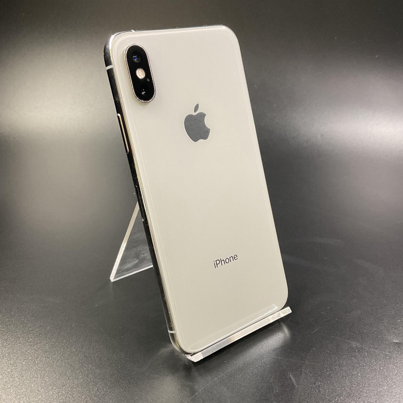 【全額返金保証】【最速発送】Apple iPhone XS 256GB シルバー docomo 白ロム 77% 動作確認済