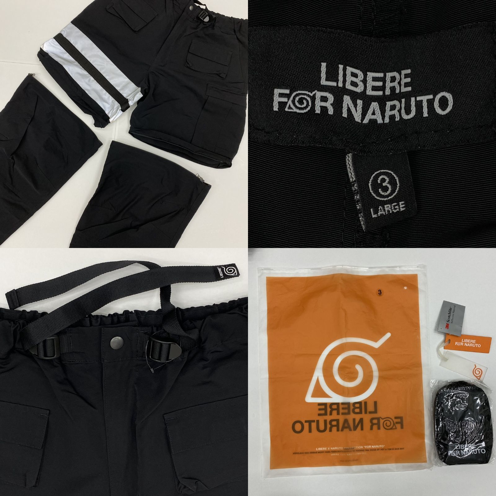 L/リベーレ/LIBERE/2WAY タクティカルパンツ/長ズボン 半ズボン/ナルト NARUTO コラボ/ブラック系 黒/2-1 TACTICAL  PANTS BLACK/ 服飾 (71-2024-0310-KO-003) - メルカリ