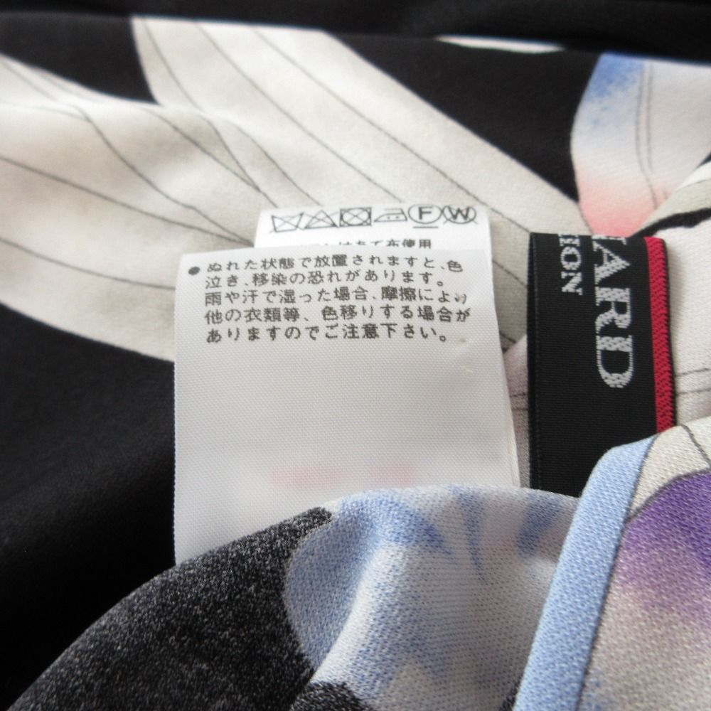 美品 LEONARD レオナール カンカンストレッチ フラワープリント