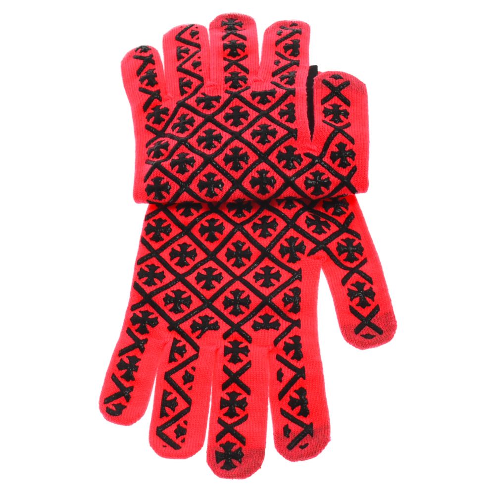 CHROME HEARTS (クロムハーツ) WORK GLOVES ロゴ グローブ 軍手 ピンク