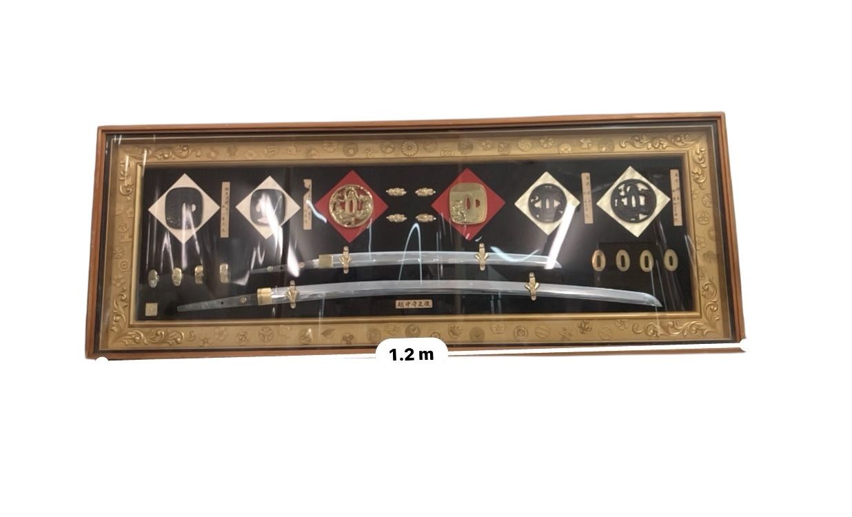 中国剣 2本セット 模造刀 ビンテージ装飾品 美術品・アンティーク・コレクション 日本刀レプリカ 越中守正俊 模造