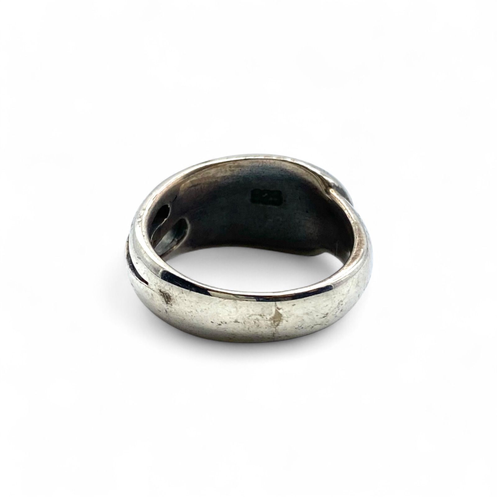 燃える炎】ファイアパターン Silver 925 刻印 90s Vintage Ring 