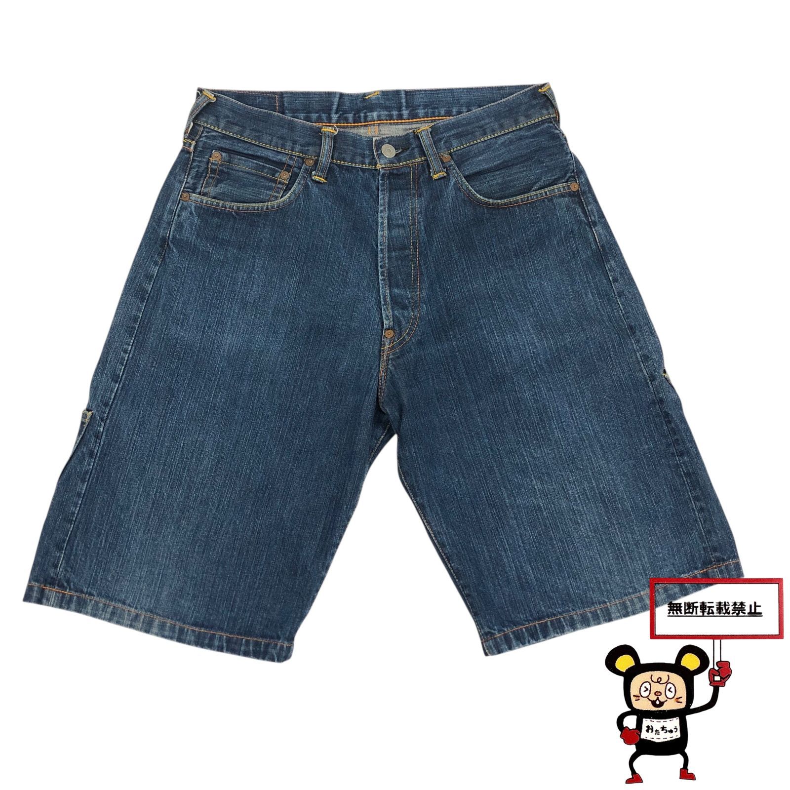71.EVISU メニーポケットデニムハーフパンツ 店舗併売品