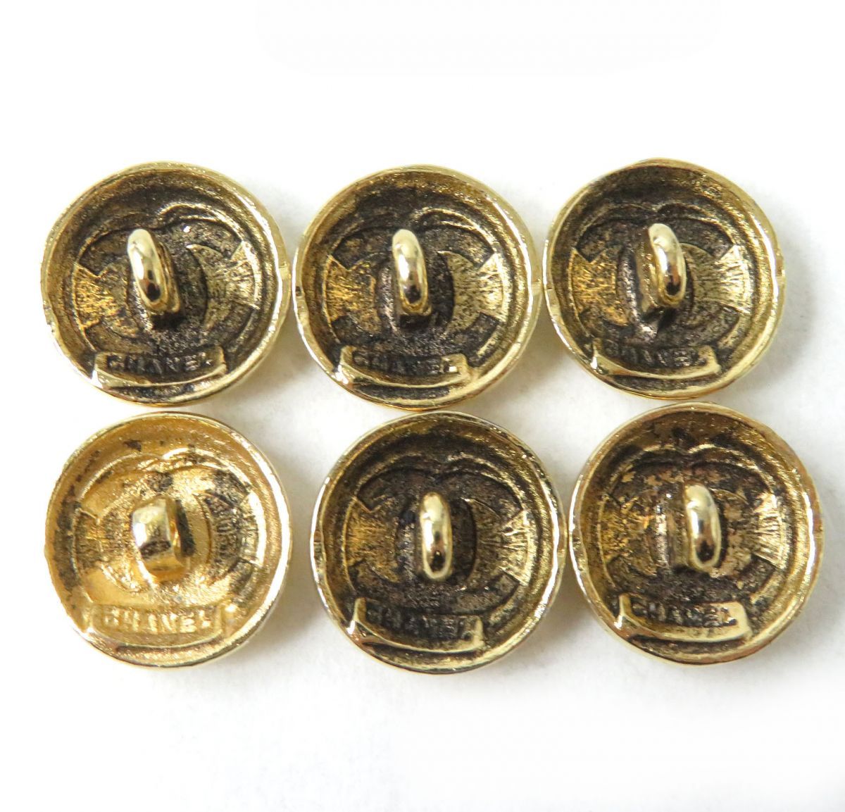 美品△CHANEL シャネル ヴィンテージ ココマークボタン ココボタン 金