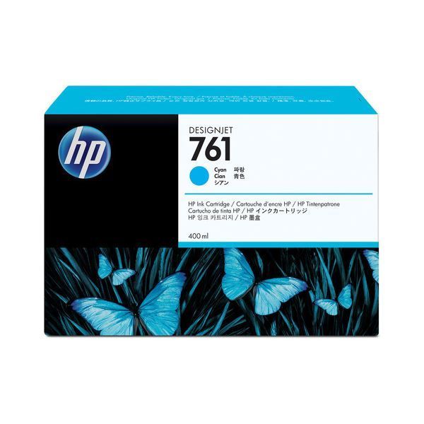 P４倍 7/11は楽天勝利でさらにPアップ】 （まとめ） HP761 インクカートリッジ シアン 400ml 染料系 CM994A 1個 