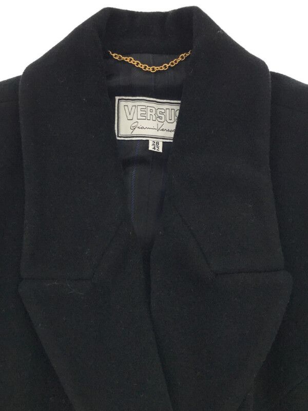ヴェルサーチ ブラック ゴールドボタン コート Versus Versace ヴェルサス ヴェルサーチ ゴールド メデューサ