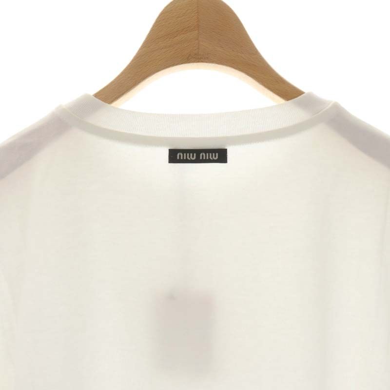 ミュウ ミュウ miumiu 白 Tシャツ XS｜み