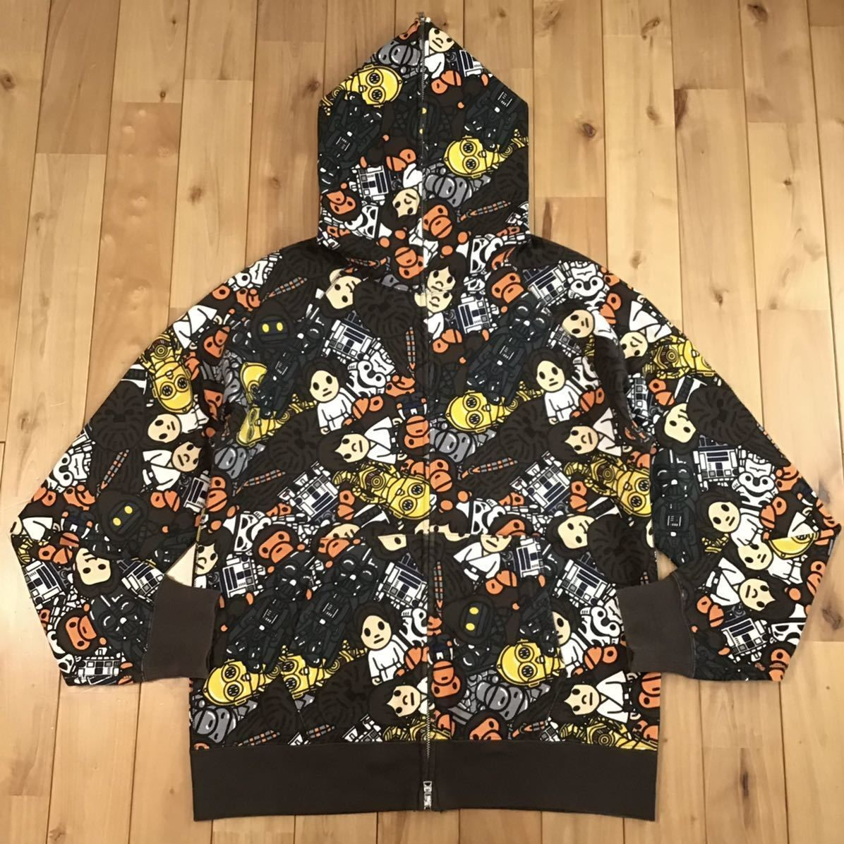 Starwars × BAPE フルジップ パーカー Lサイズ a bathing ape full zip 
