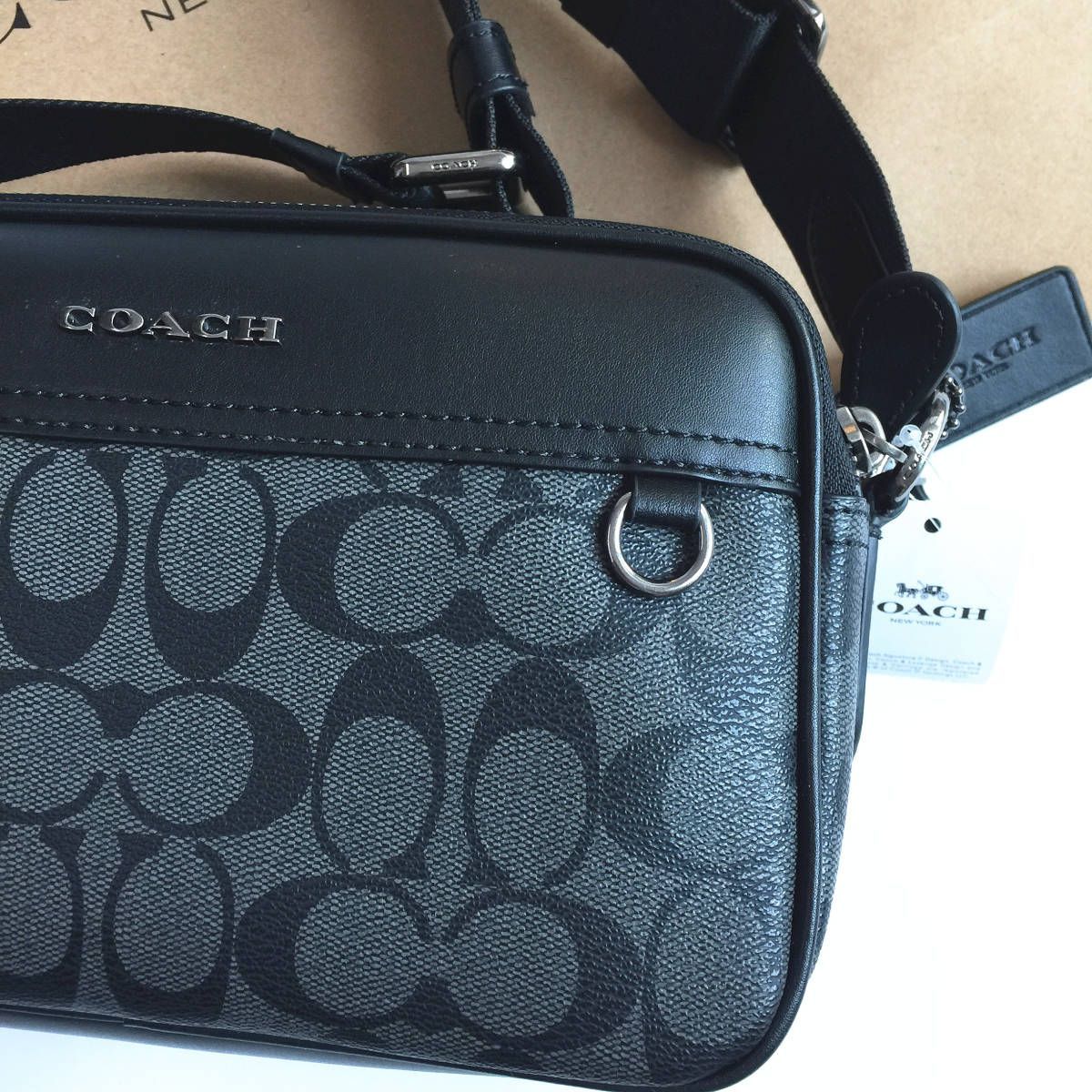 ☆新品☆コーチ/COACH バッグ C4149 チャコール×ブラック ショルダー ...