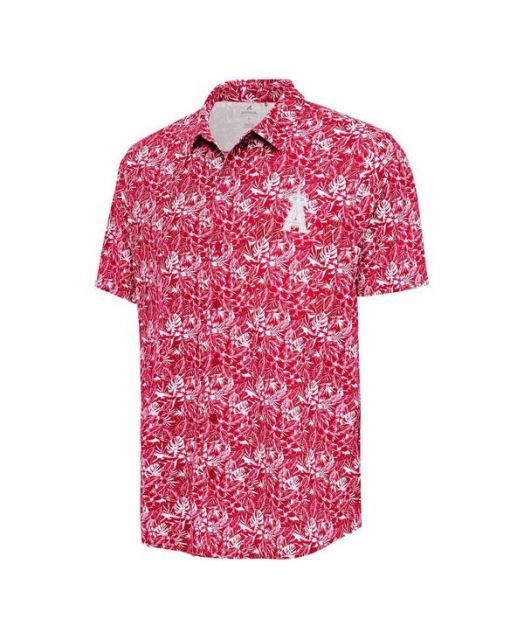 送料無料】 アンティグア メンズ シャツ トップス Men's Red Los