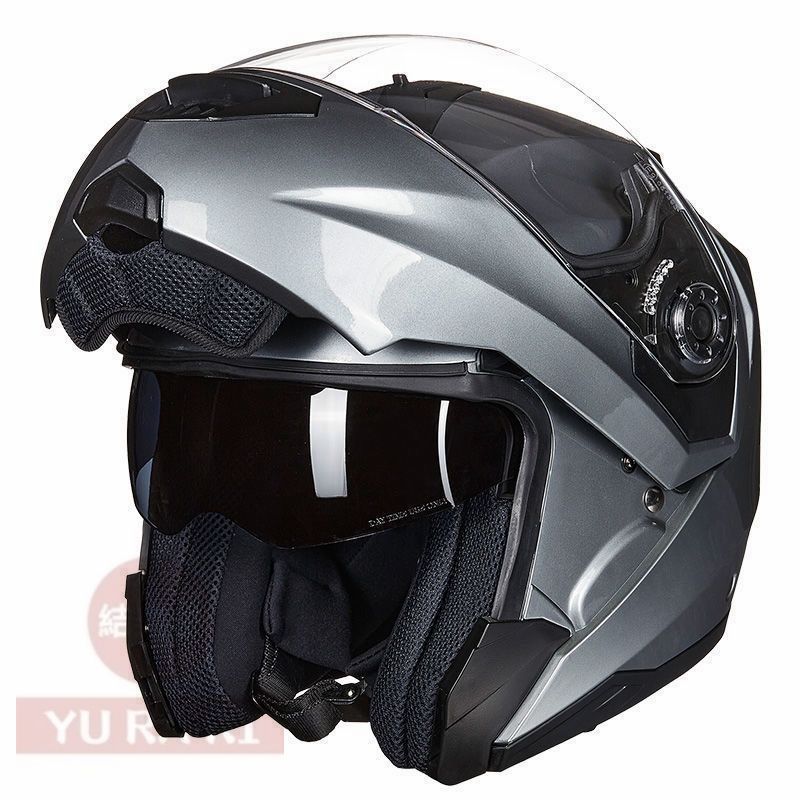 システムヘルメットダブルレンズバイクヘルメット色選択可能サイズ選択可能　高品質DOT認証 57