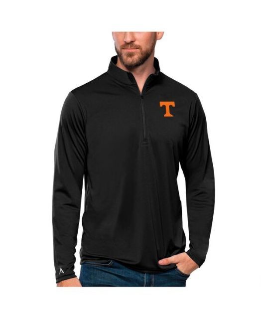 【送料無料】 アンティグア メンズ シャツ トップス Men's Black Tennessee Volunteers Tribute Quarter-Zip Top Black