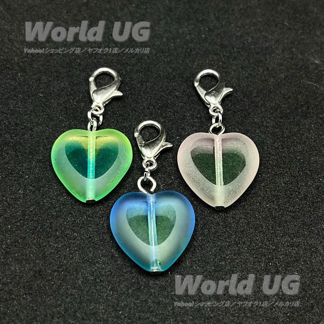 ウランガラス ハート ウランガラス ルース ハート 緑 15mm 1粒
