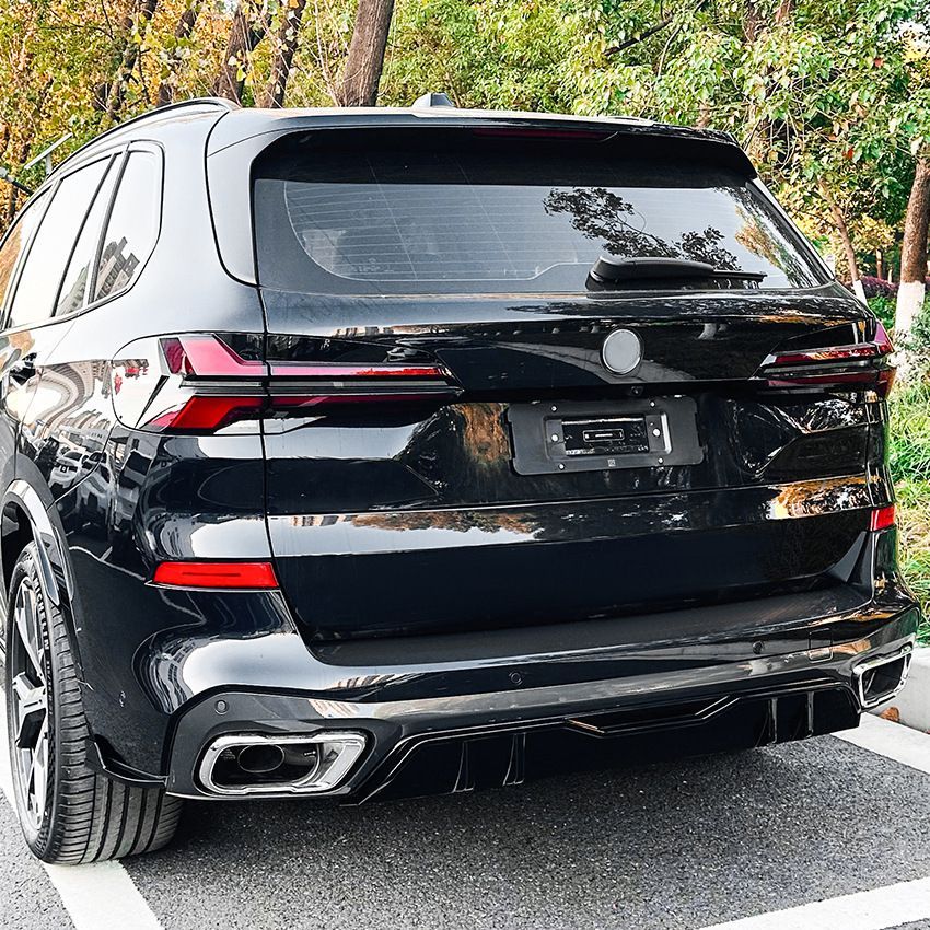 メンズ向け 外装リアディフューザー BMW X5 G05 Mスポーツ 2019年以降対応 MPスタイル 後期型リアバンパーエアロ ABS製 ピアノブラック|カーボン調