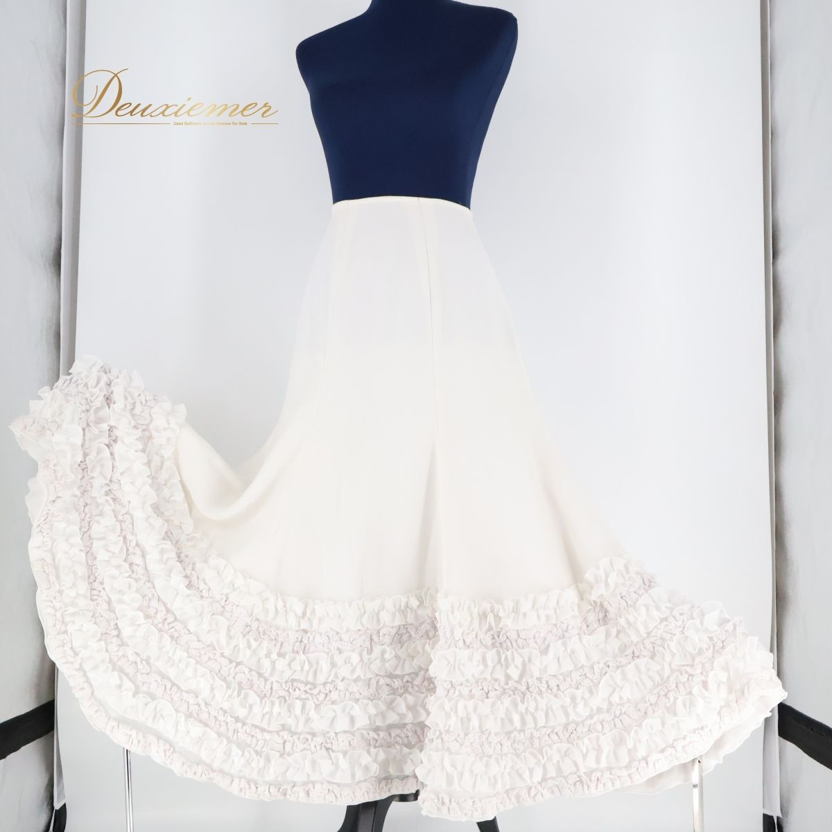 フラメンコ 衣装 ファルダ スカート ソニアジョーンズ SONIA JOHNES ホワイト系 ボランテ フリル レース 白 無地 ダンス フラメンコスカート ボランテスカート ステージ衣装 演奏用スカート ダンス衣装 ホワイト かわいい おしゃれ