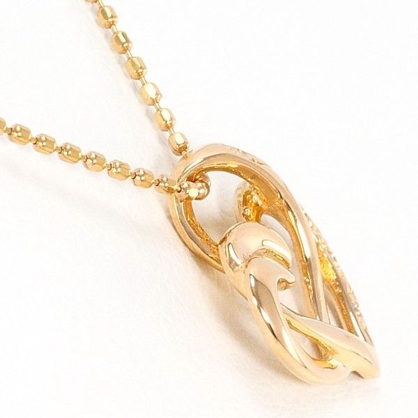 K18PG ネックレス necklace ダイヤ 総重量約2.1g 約39cm