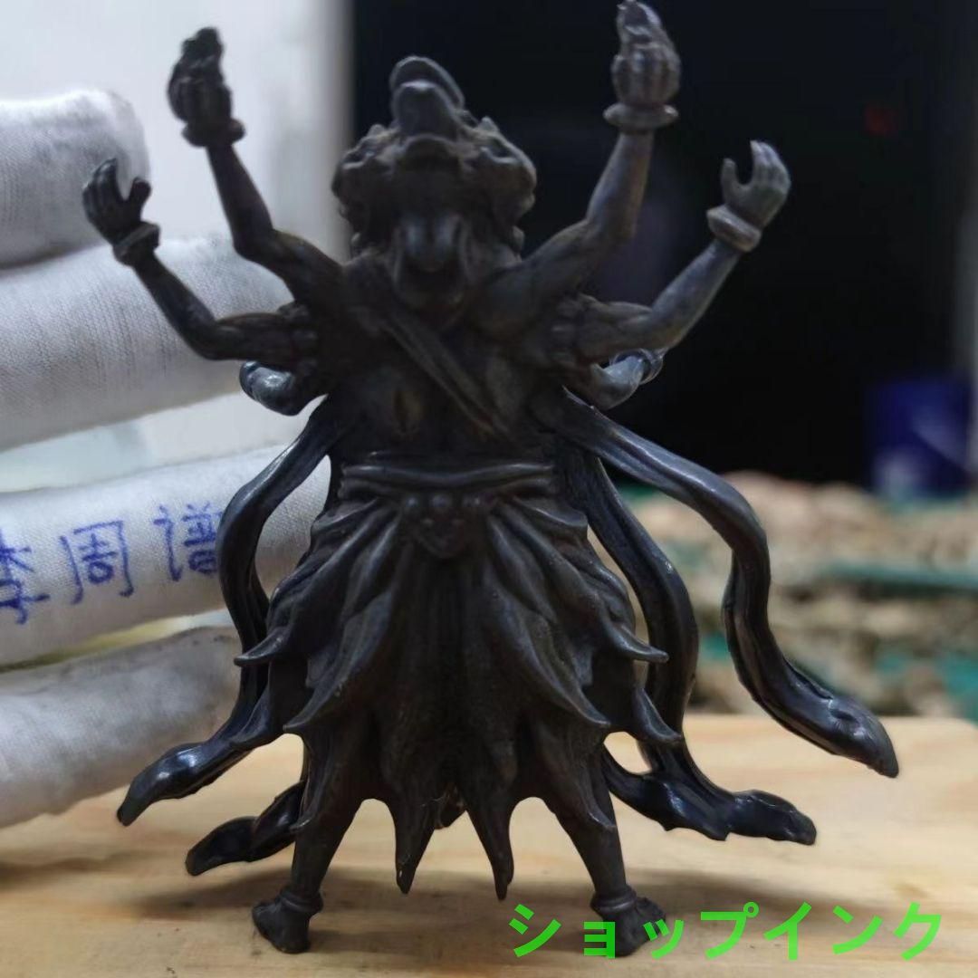 銅製  六臂三頭六道 非天阿修羅場 彫刻  工芸品美術品 置物 銅製 六臂三頭六道 非天阿修羅場 彫刻 工芸品美術品 置物 - メルカリ