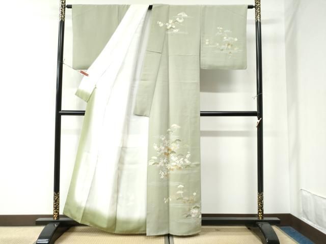 平和屋着物○訪問着 立波道長花文 金彩 正絹 逸品 AAAY0025zg （平和屋  