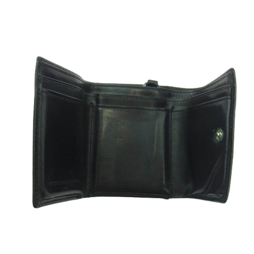  DEAL DESIGN ディールデザイン ロゴラベル レザー コンパクト ウォレット 財布 ブラック系 長財布 小物