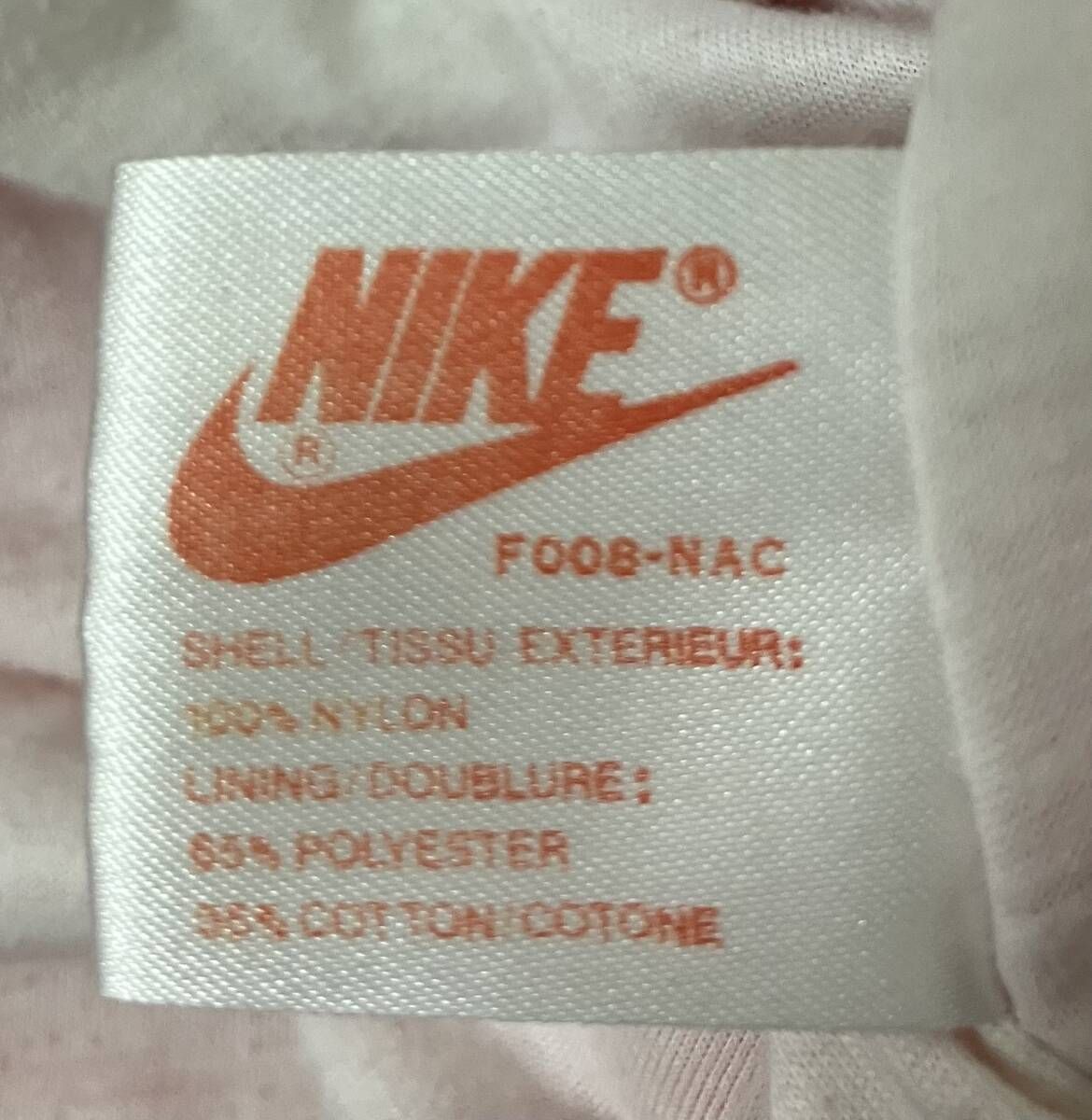 90s NIKE ブルゾン ブラック×オレンジ ナイロン 刺繍ロゴ ナイキ