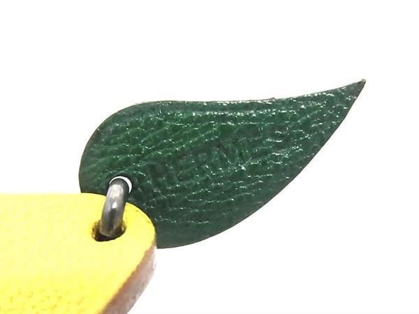 □美品□ HERMES エルメス フルーツポルトクレ レモン レザー シルバー