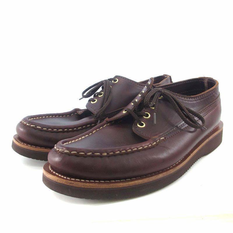 ラッセル モカシン Russell Moccasin レガッタボートシュー トリプルヴァンプ デッキシューズ 革靴 レザー 本革 茶 ブラウン 10E 27.5-28cm位