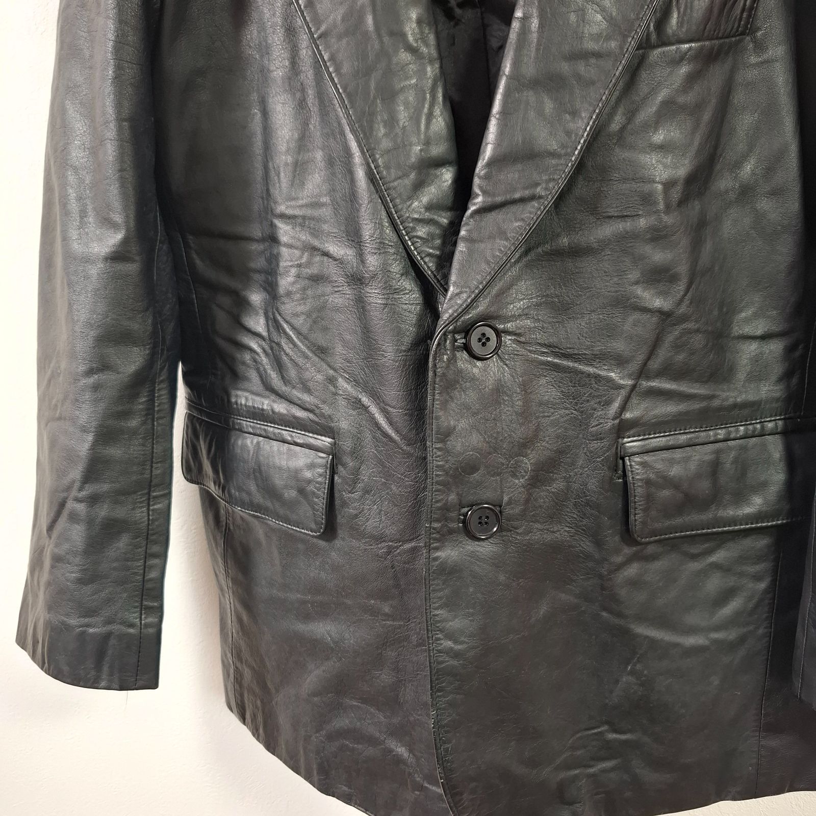 ５４号　L～XL　パリス　東京　レザージャケット　メンズ　メンズ　黒　ブラック　牛革