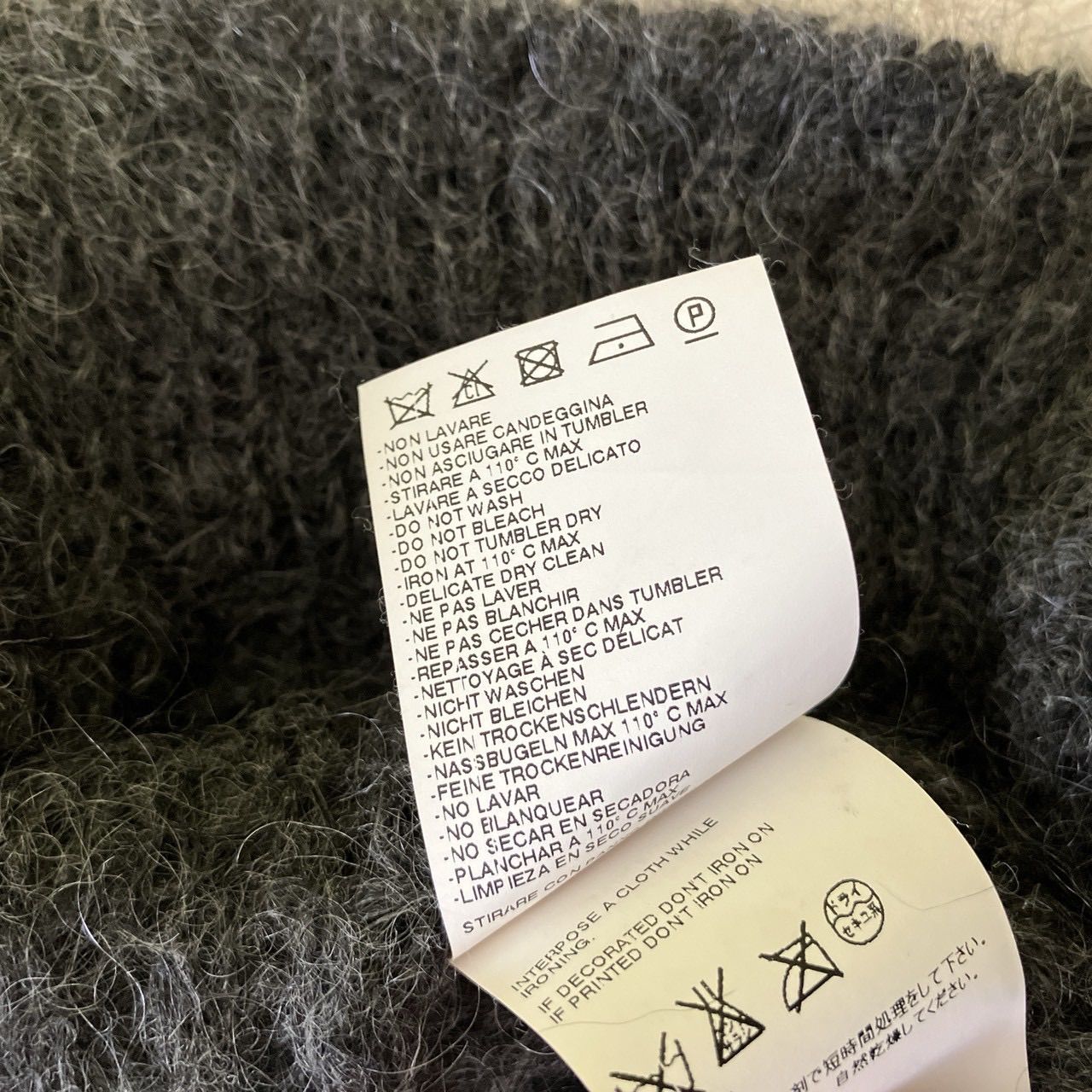 モヘヤ モックネックニットワンピース