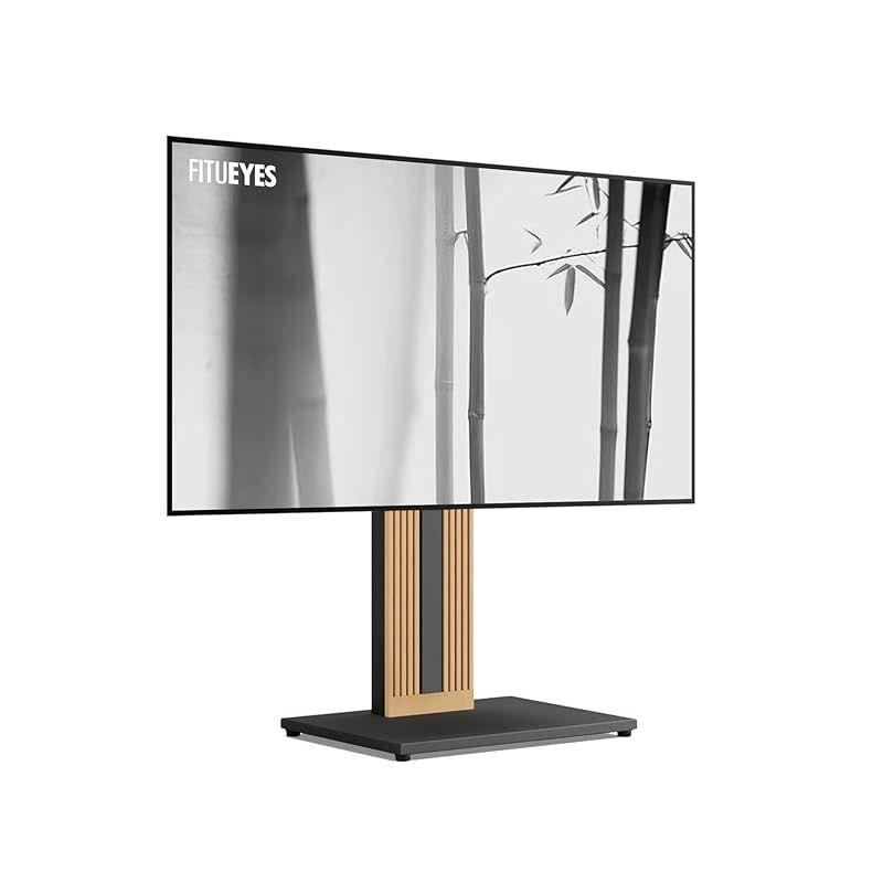 FITUEYES DESIGN 木製テレビスタンド 和風 32～65インチ対応 強化ベース 首振り 壁寄せ TVスタンド ロータイプ 高さ調節 耐荷重40kg ZENシリーズ 0