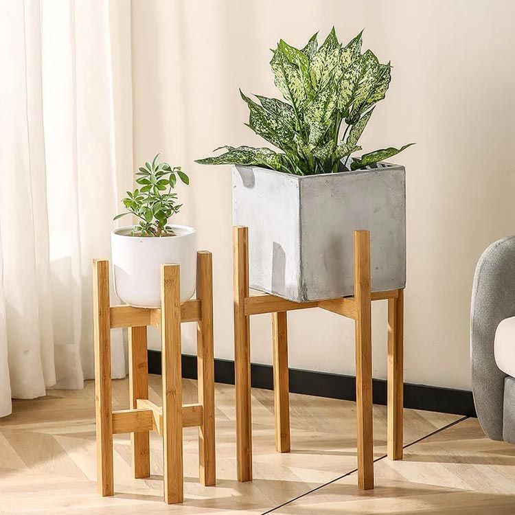 2色 ブナ 丸脚 フラワースタンド 鉢台 室内 木製 フラワーポット