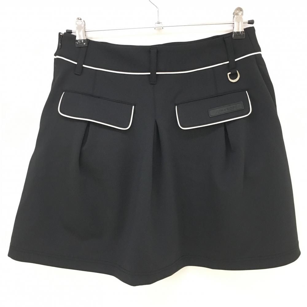 超美品】ジュンアンドロペ スカート 黒×白 ウエスト・ポケット  