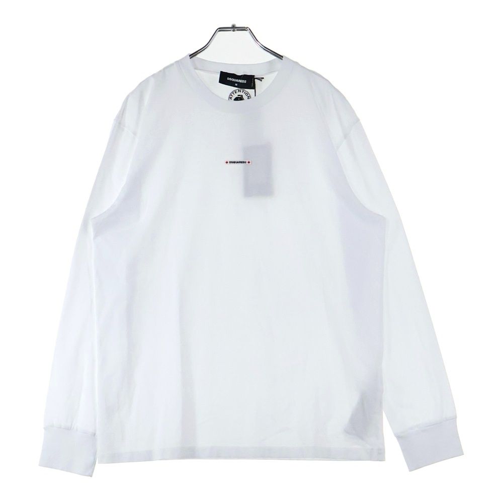 新品】DSQUARED2 ディースクエアード ロゴ ホワイト 長袖シャツ 【公式